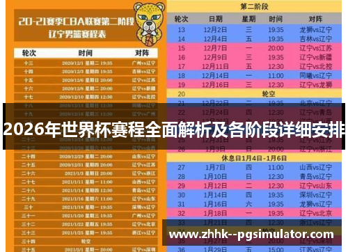 2026年世界杯赛程全面解析及各阶段详细安排